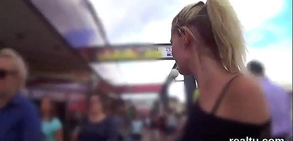  Adorable czech girl is teased in the supermarket and rode in pov